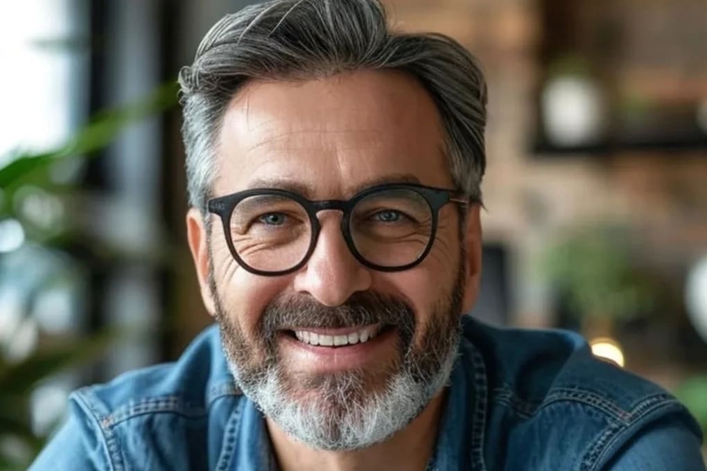 Hombre con Lentes ZEISS mira a la cámara
